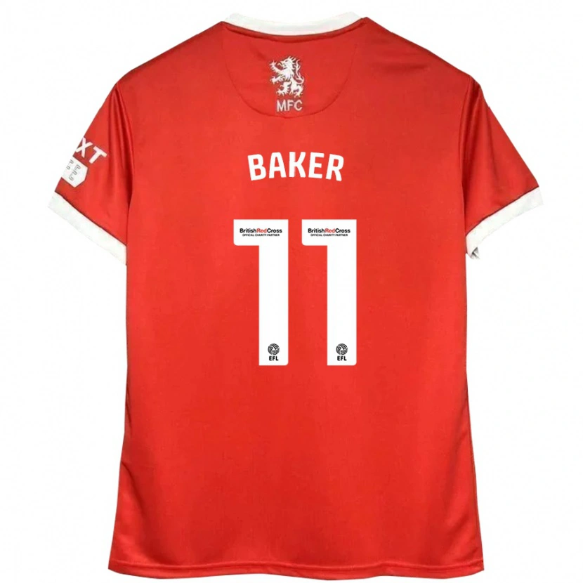 Danxen Damen Ella Baker #11 Rot Weiß Heimtrikot Trikot 2024/25 T-Shirt