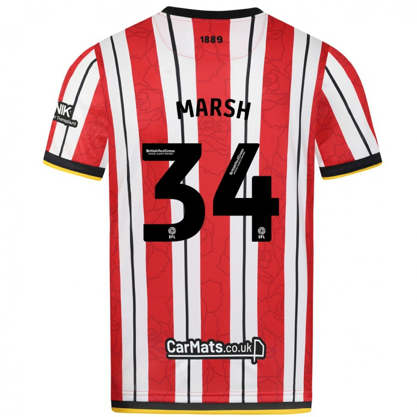 Danxen Damen Louie Marsh #34 Rot Weiße Streifen Heimtrikot Trikot 2024/25 T-Shirt