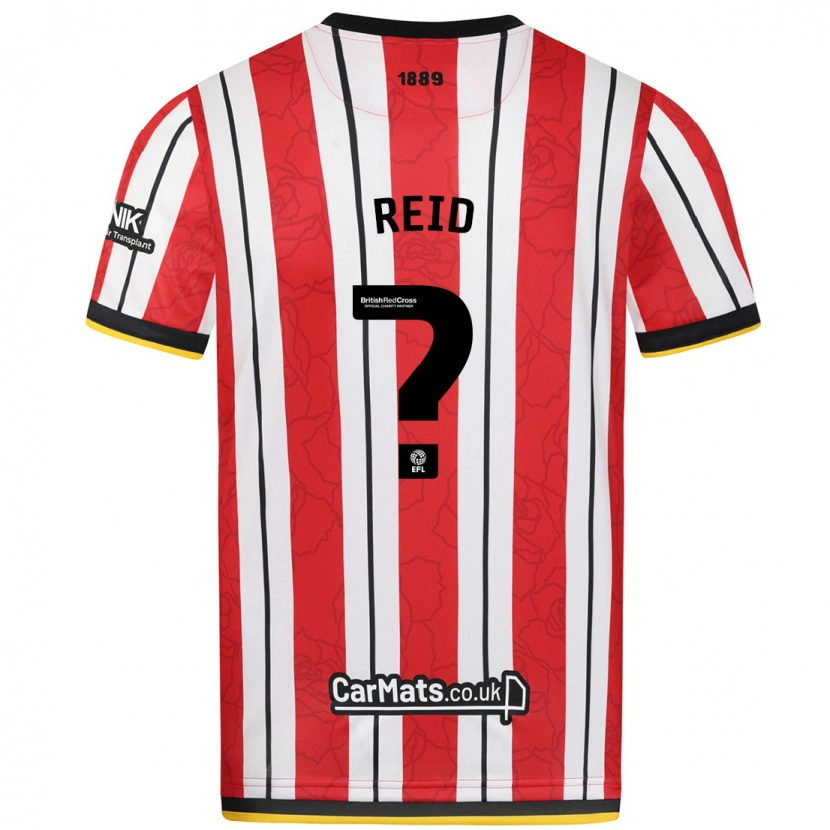 Danxen Damen Aaron Reid #0 Rot Weiße Streifen Heimtrikot Trikot 2024/25 T-Shirt