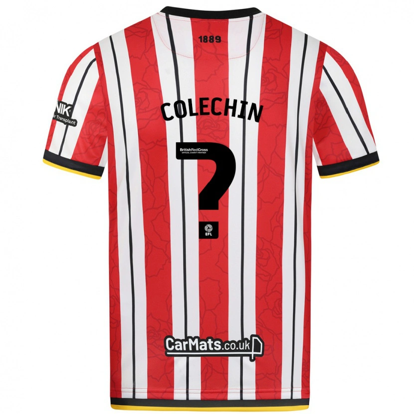 Danxen Damen Sam Colechin #0 Rot Weiße Streifen Heimtrikot Trikot 2024/25 T-Shirt