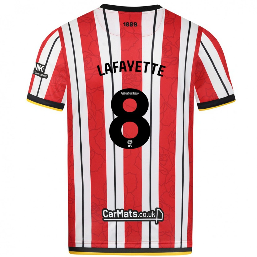 Danxen Damen Abbie Lafayette #8 Rot Weiße Streifen Heimtrikot Trikot 2024/25 T-Shirt