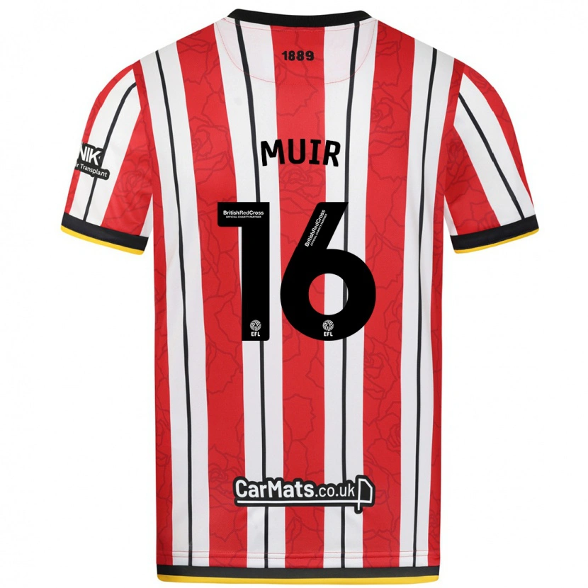 Danxen Damen Chene Muir #16 Rot Weiße Streifen Heimtrikot Trikot 2024/25 T-Shirt
