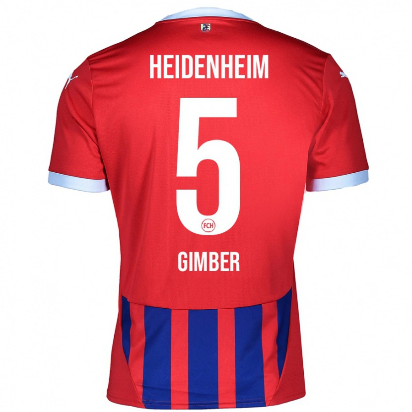 Danxen Damen Benedikt Gimber #5 Rot Blau Heimtrikot Trikot 2024/25 T-Shirt