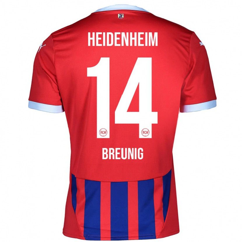 Danxen Damen Maximilian Breunig #14 Rot Blau Heimtrikot Trikot 2024/25 T-Shirt