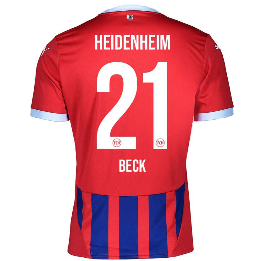 Danxen Damen Adrian Beck #21 Rot Blau Heimtrikot Trikot 2024/25 T-Shirt
