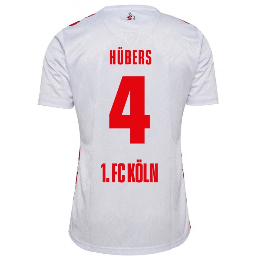 Danxen Damen Timo Hübers #4 Weiß Rot Heimtrikot Trikot 2024/25 T-Shirt