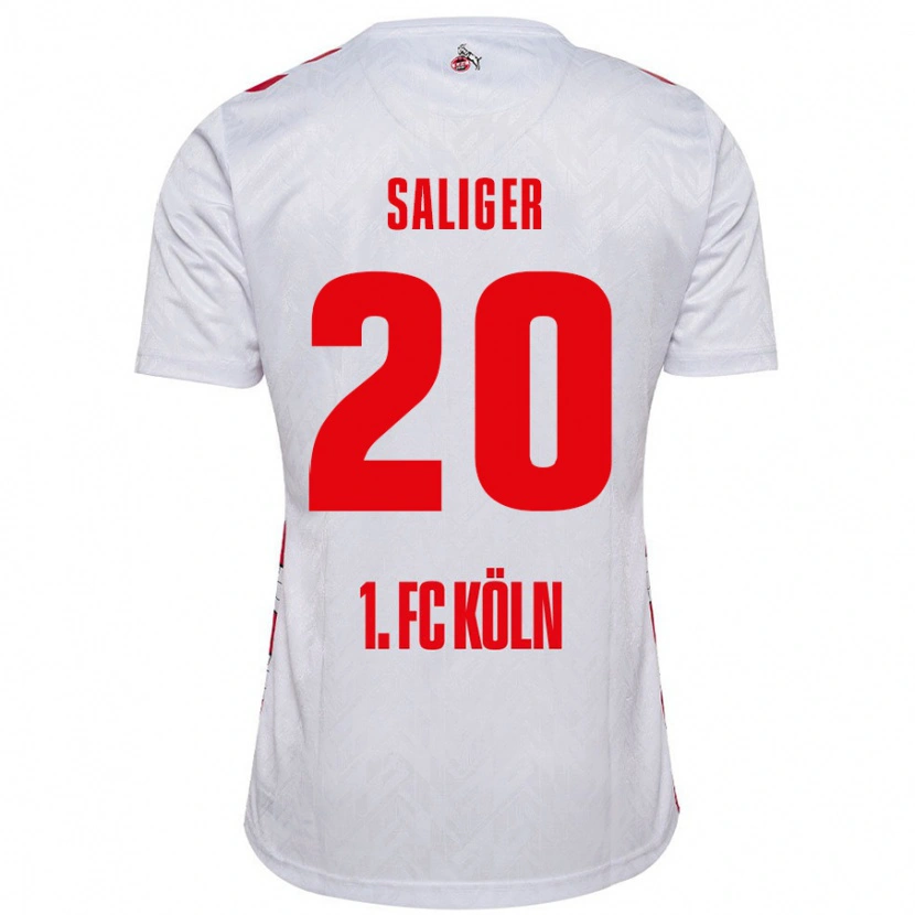 Danxen Damen Jonas Saliger #20 Weiß Rot Heimtrikot Trikot 2024/25 T-Shirt