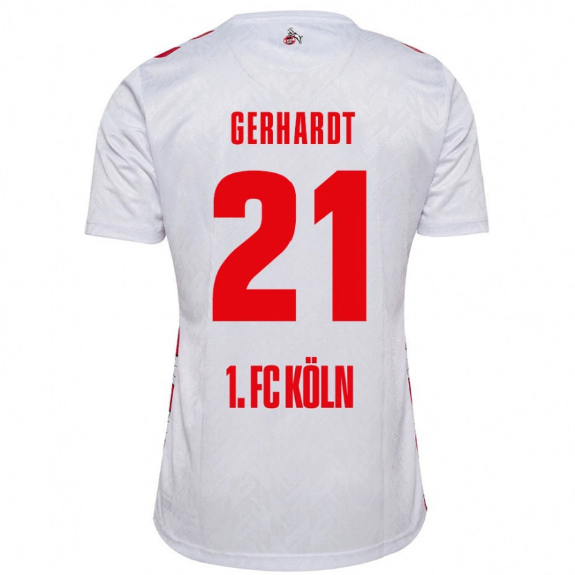 Danxen Damen Anna Gerhardt #21 Weiß Rot Heimtrikot Trikot 2024/25 T-Shirt