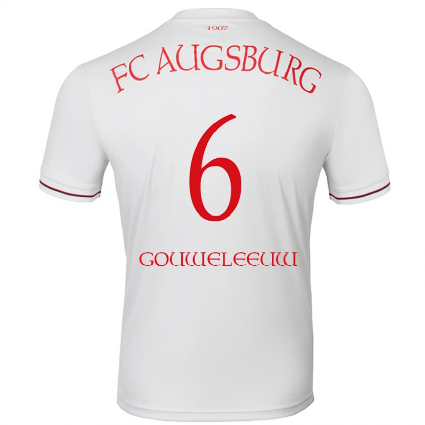Danxen Damen Jeffrey Gouweleeuw #6 Weiß Heimtrikot Trikot 2024/25 T-Shirt