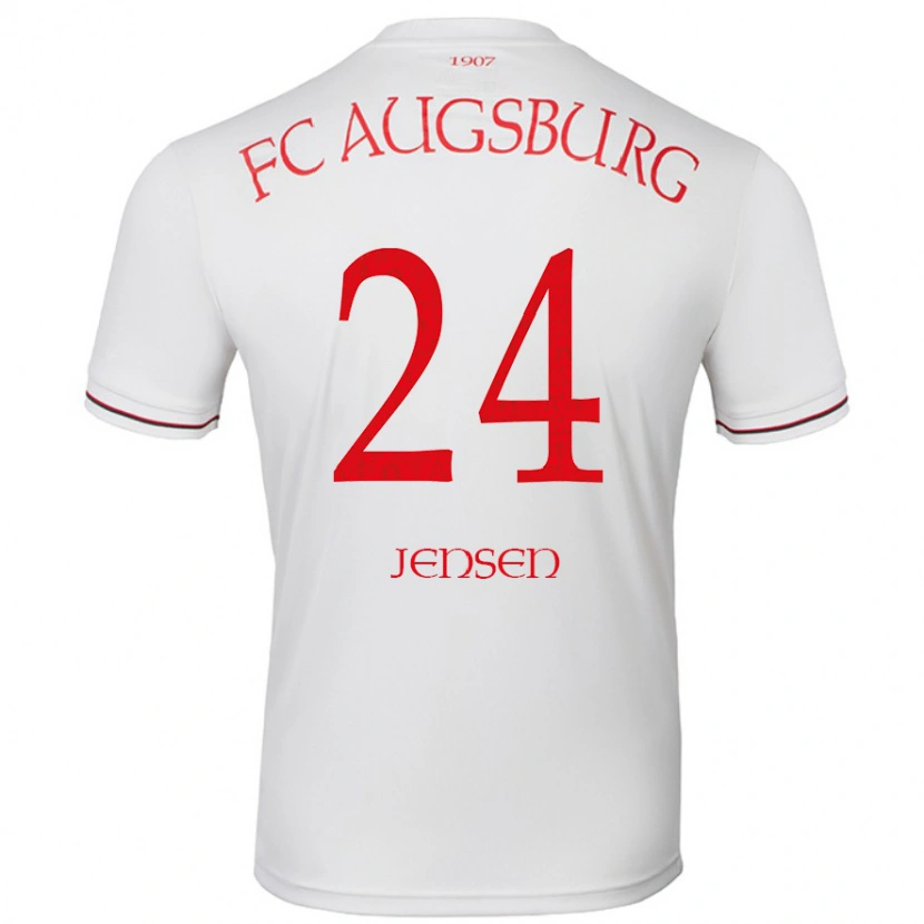 Danxen Damen Fredrik Jensen #24 Weiß Heimtrikot Trikot 2024/25 T-Shirt
