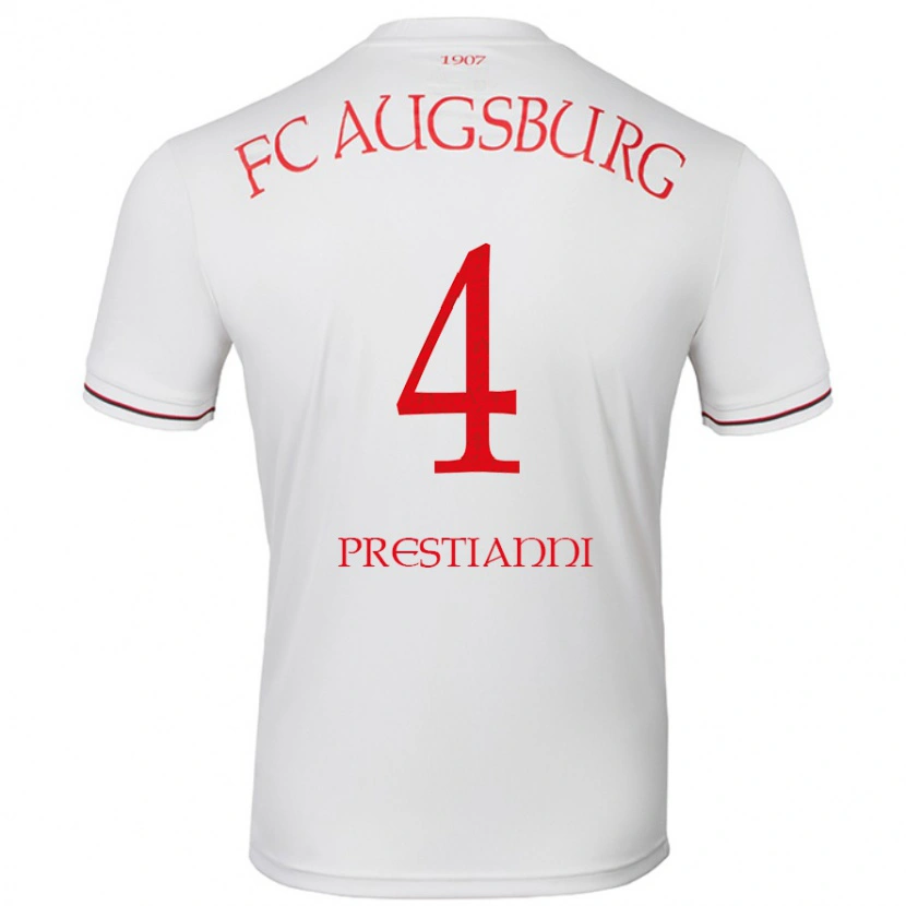 Danxen Damen Luis Prestianni #4 Weiß Heimtrikot Trikot 2024/25 T-Shirt