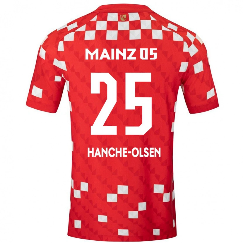 Danxen Damen Andreas Hanche-Olsen #25 Weiß Rot Heimtrikot Trikot 2024/25 T-Shirt