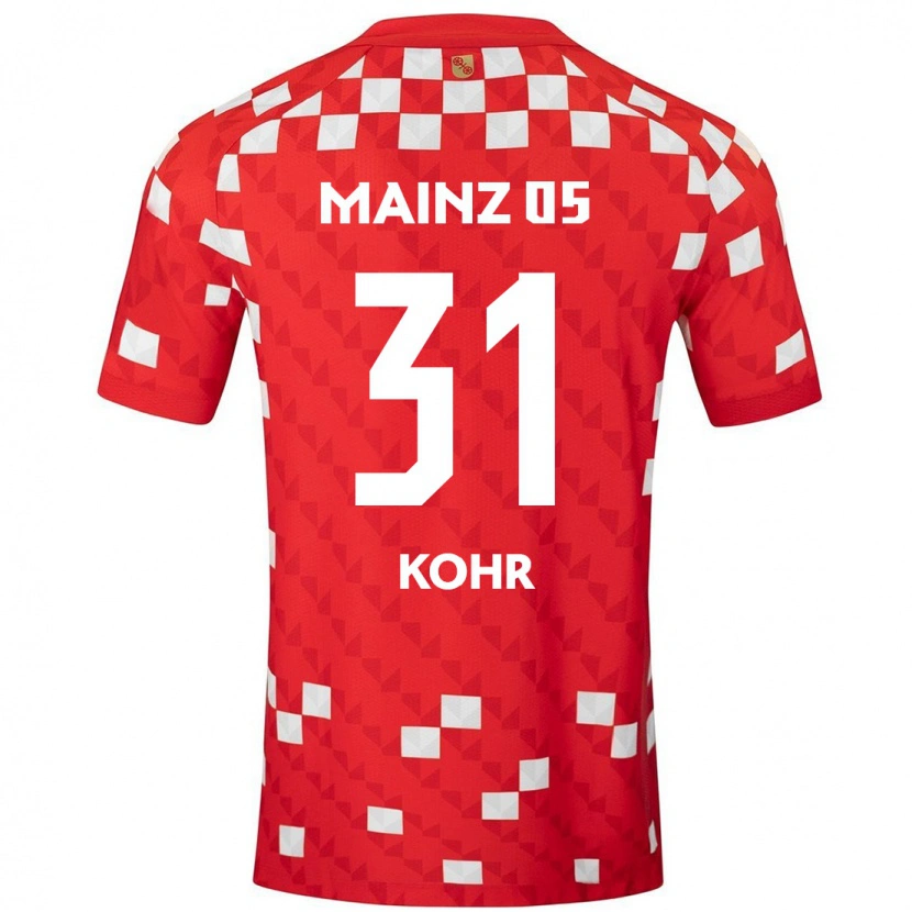 Danxen Damen Dominik Kohr #31 Weiß Rot Heimtrikot Trikot 2024/25 T-Shirt