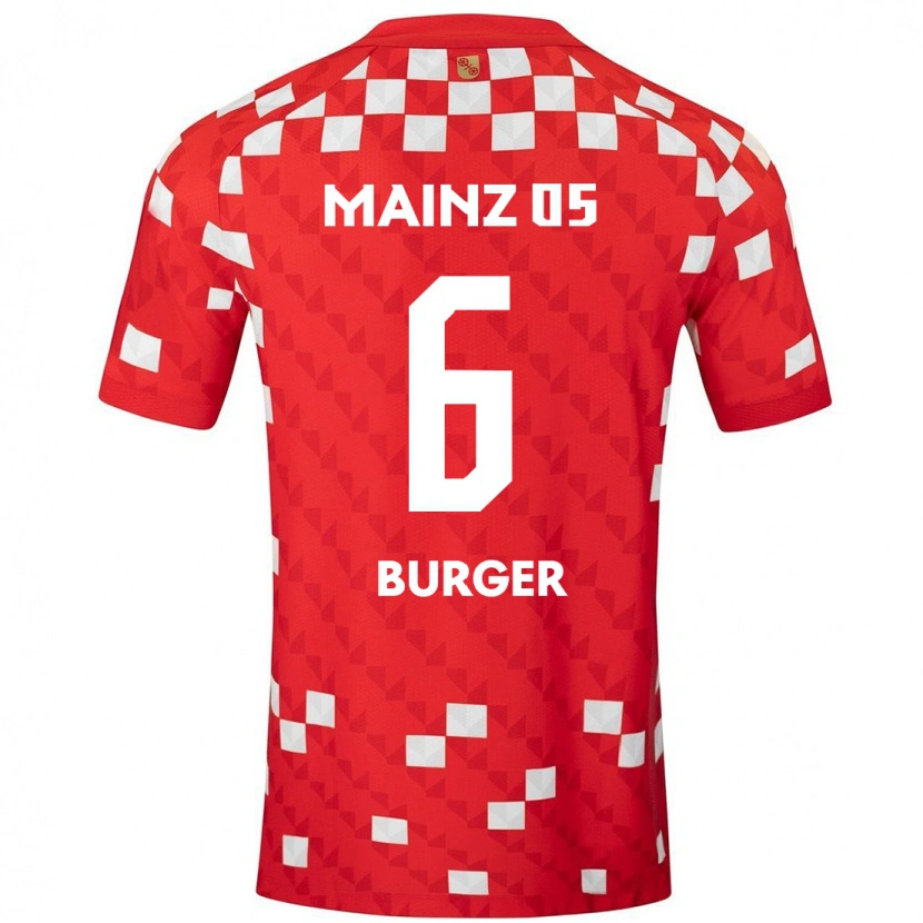 Danxen Damen Korbinian Burger #6 Weiß Rot Heimtrikot Trikot 2024/25 T-Shirt