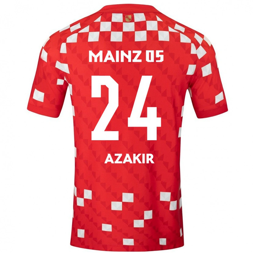 Danxen Damen Dennis Azakir #24 Weiß Rot Heimtrikot Trikot 2024/25 T-Shirt