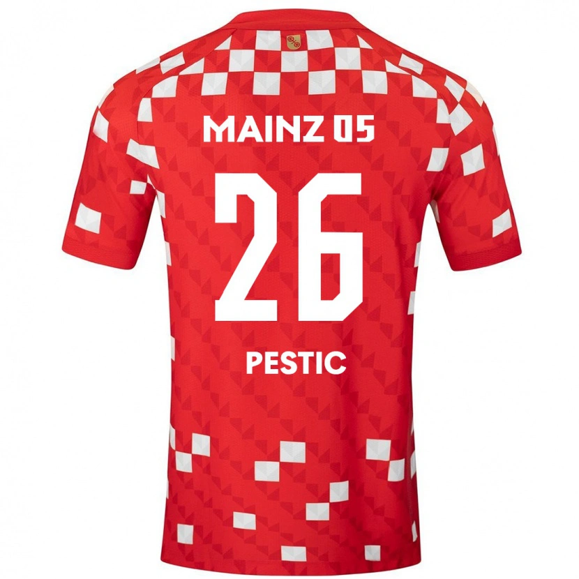 Danxen Damen Dominik Pestic #26 Weiß Rot Heimtrikot Trikot 2024/25 T-Shirt
