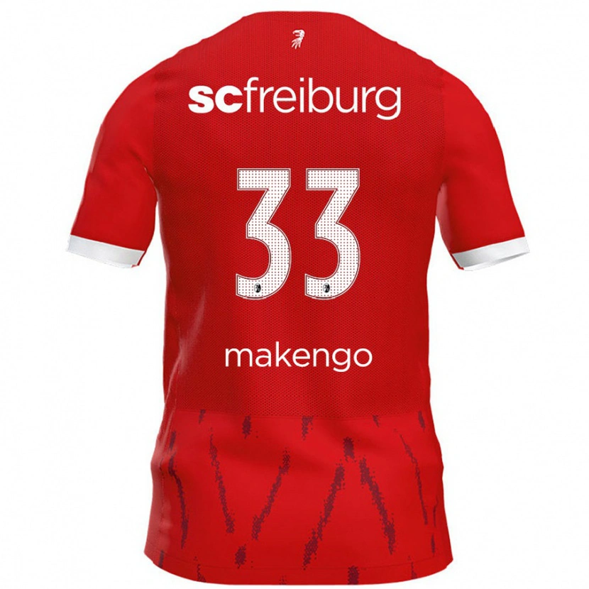 Danxen Damen Jordy Makengo #33 Rot Heimtrikot Trikot 2024/25 T-Shirt