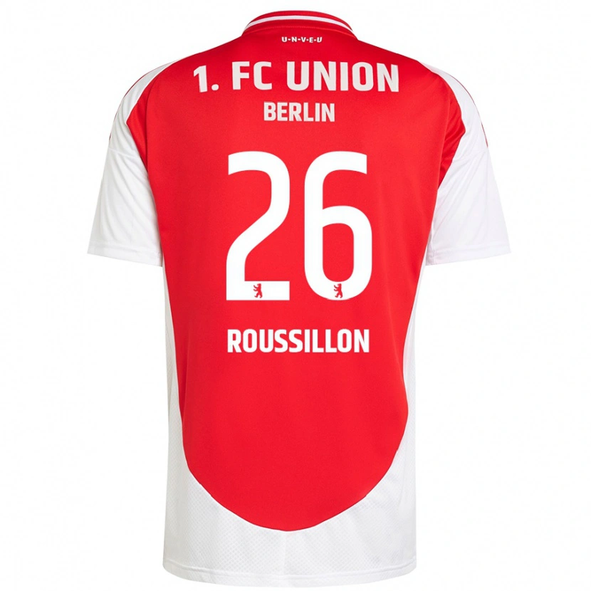 Danxen Damen Jérôme Roussillon #26 Rot Weiß Heimtrikot Trikot 2024/25 T-Shirt