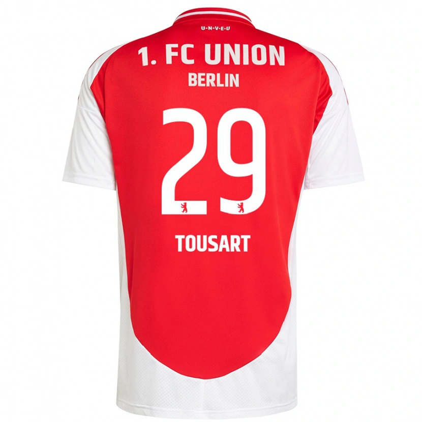 Danxen Damen Lucas Tousart #29 Rot Weiß Heimtrikot Trikot 2024/25 T-Shirt