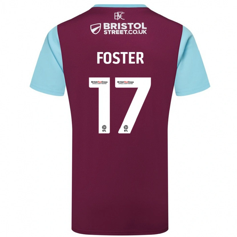 Danxen Damen Lyle Foster #17 Burgunderrot Himmelblau Heimtrikot Trikot 2024/25 T-Shirt