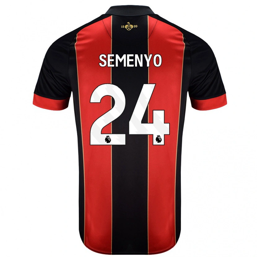 Danxen Damen Antoine Semenyo #24 Rot Schwarz Heimtrikot Trikot 2024/25 T-Shirt