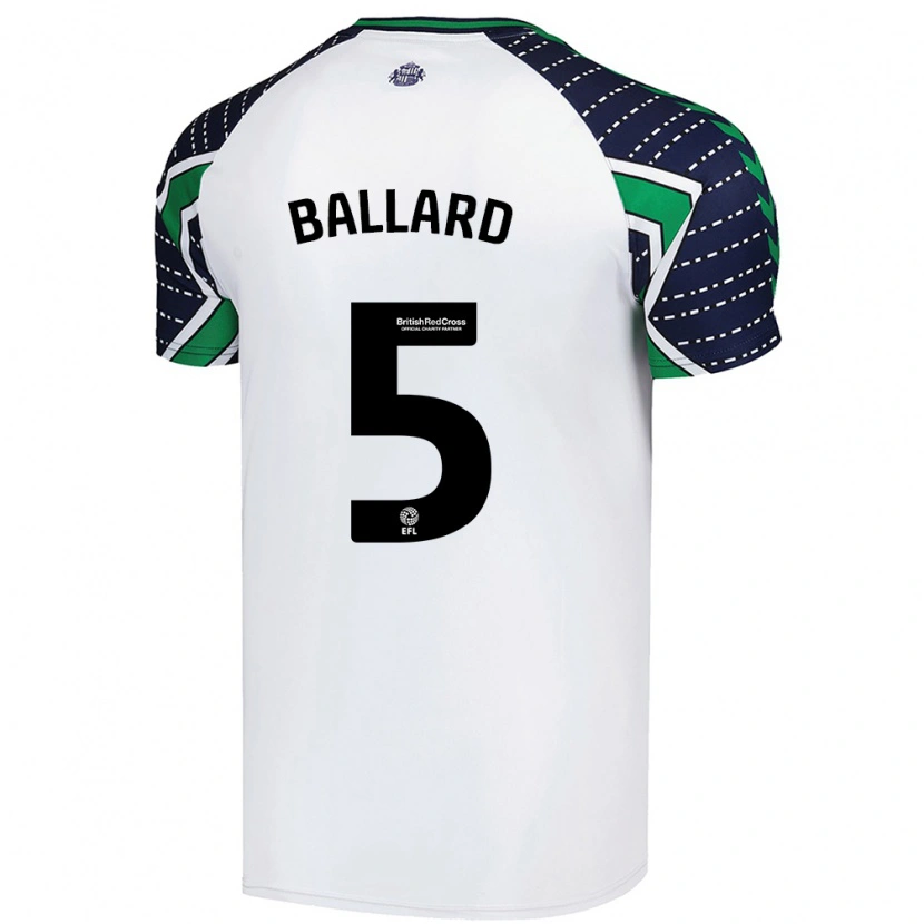 Danxen Damen Daniel Ballard #5 Weiß Auswärtstrikot Trikot 2024/25 T-Shirt