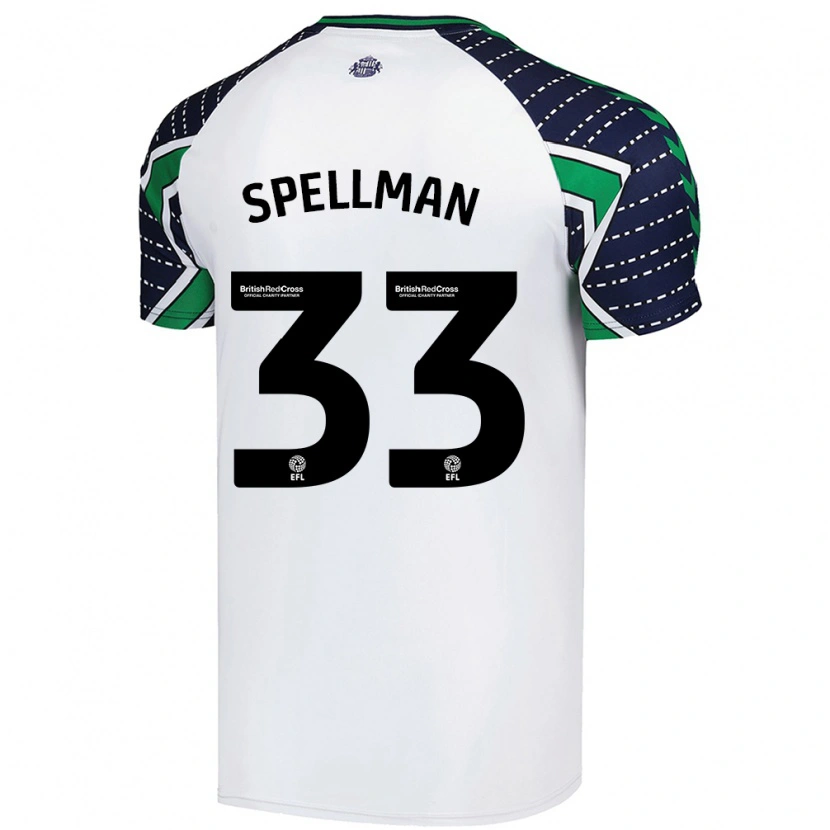 Danxen Damen Michael Spellman #33 Weiß Auswärtstrikot Trikot 2024/25 T-Shirt