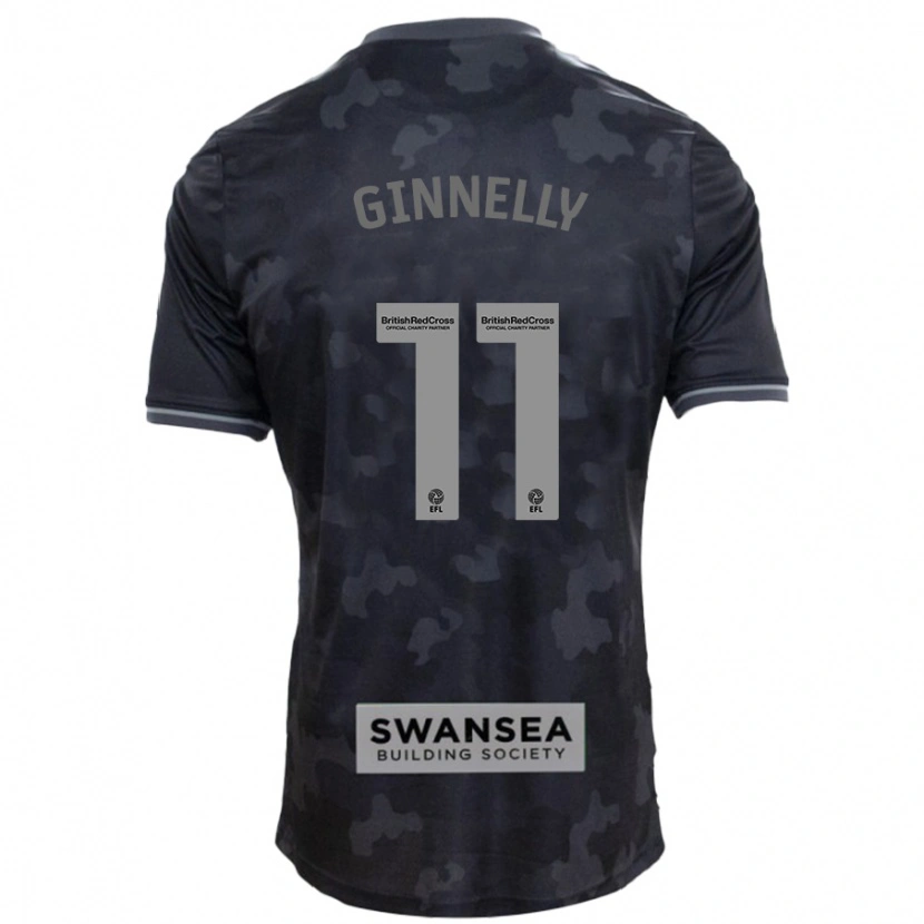 Danxen Damen Josh Ginnelly #11 Schwarz Auswärtstrikot Trikot 2024/25 T-Shirt