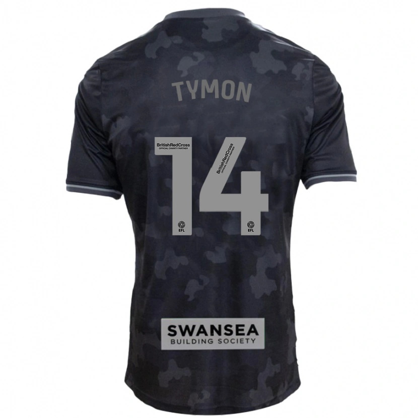 Danxen Damen Josh Tymon #14 Schwarz Auswärtstrikot Trikot 2024/25 T-Shirt
