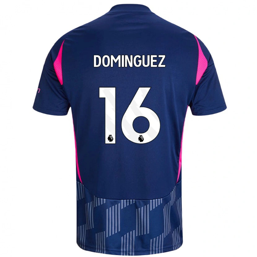 Danxen Damen Nicolás Domínguez #16 Königsblau Rosa Auswärtstrikot Trikot 2024/25 T-Shirt