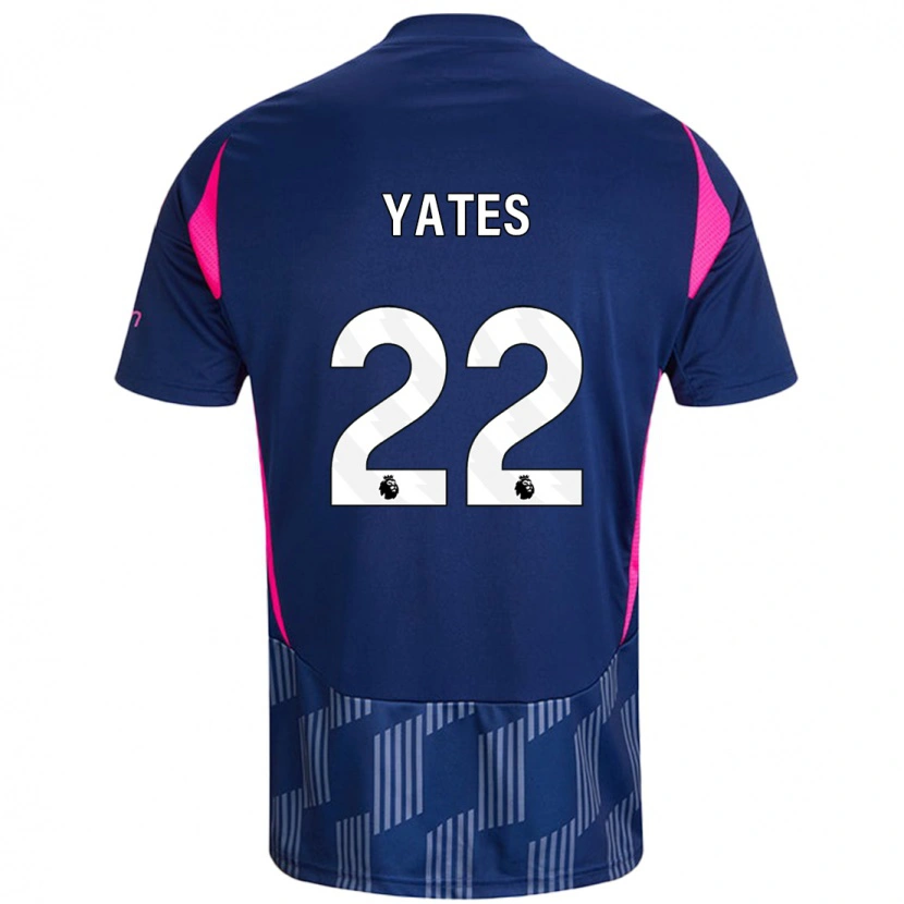 Danxen Damen Ryan Yates #22 Königsblau Rosa Auswärtstrikot Trikot 2024/25 T-Shirt