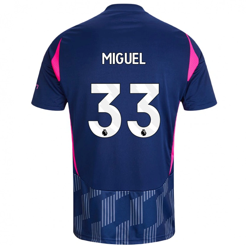 Danxen Damen Carlos Miguel #33 Königsblau Rosa Auswärtstrikot Trikot 2024/25 T-Shirt