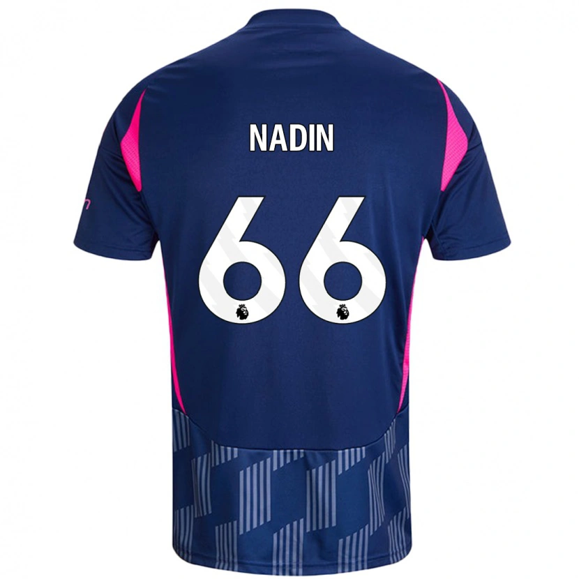 Danxen Damen Jack Nadin #66 Königsblau Rosa Auswärtstrikot Trikot 2024/25 T-Shirt