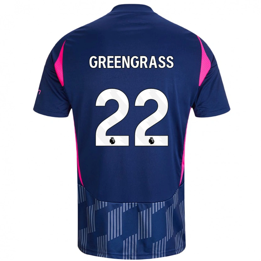 Danxen Damen Charlotte Greengrass #22 Königsblau Rosa Auswärtstrikot Trikot 2024/25 T-Shirt