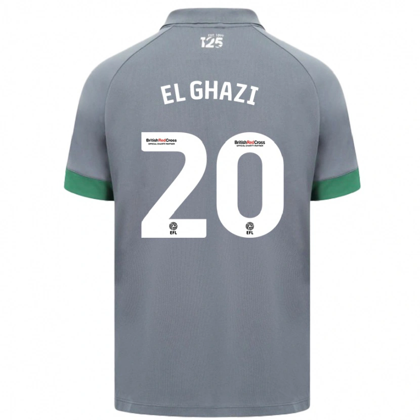 Danxen Damen Anwar El Ghazi #20 Dunkelgrau Auswärtstrikot Trikot 2024/25 T-Shirt