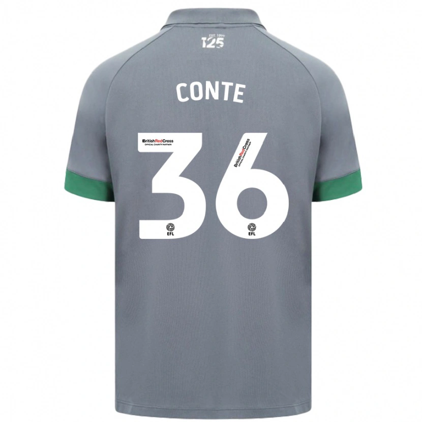 Danxen Damen Raheem Conte #36 Dunkelgrau Auswärtstrikot Trikot 2024/25 T-Shirt