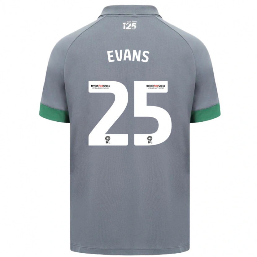 Danxen Damen Kieron Evans #25 Dunkelgrau Auswärtstrikot Trikot 2024/25 T-Shirt