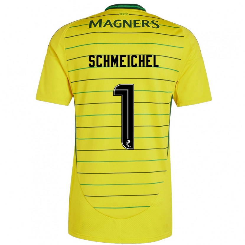 Danxen Damen Kasper Schmeichel #1 Gelb Auswärtstrikot Trikot 2024/25 T-Shirt