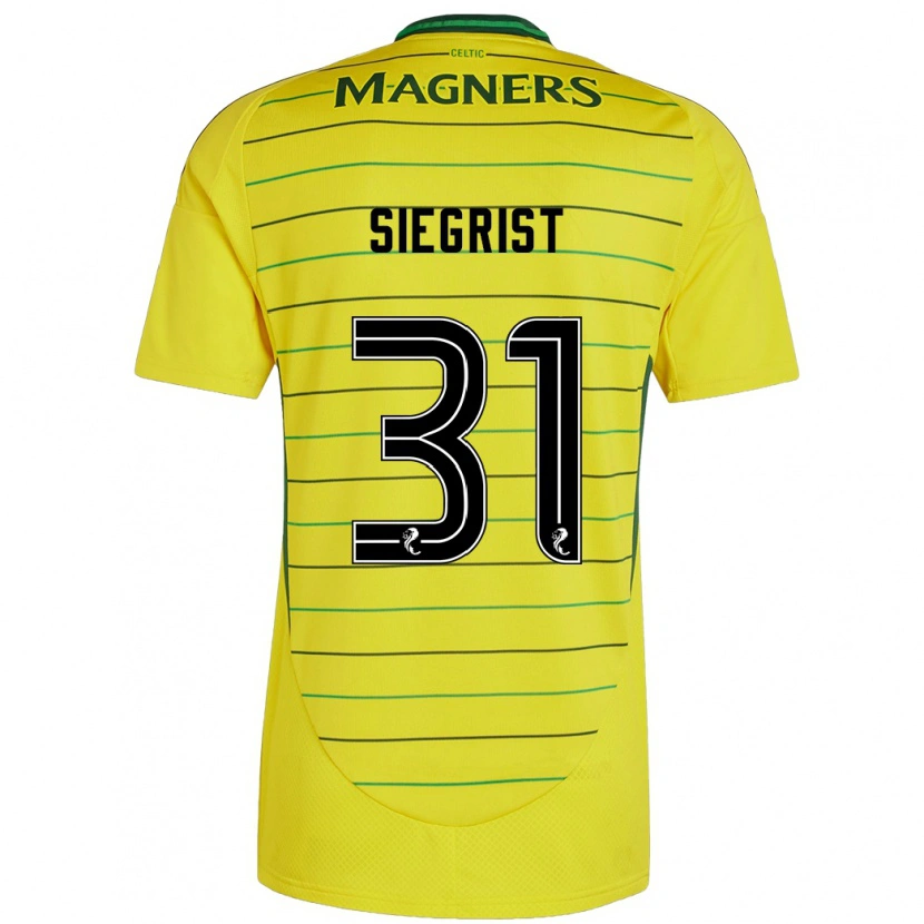 Danxen Damen Benjamin Siegrist #31 Gelb Auswärtstrikot Trikot 2024/25 T-Shirt