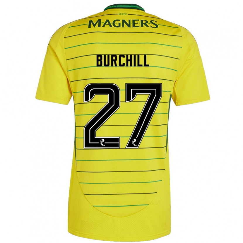 Danxen Damen Tiree Burchill #27 Gelb Auswärtstrikot Trikot 2024/25 T-Shirt