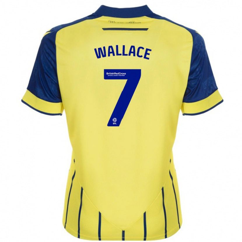 Danxen Damen Jed Wallace #7 Gelb Blau Auswärtstrikot Trikot 2024/25 T-Shirt