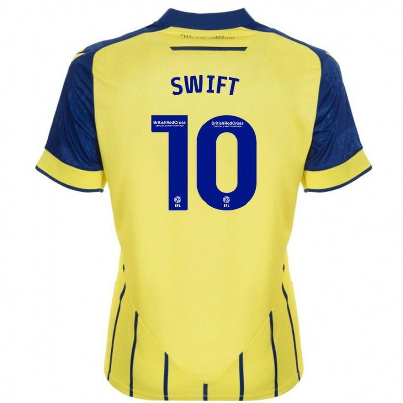 Danxen Damen John Swift #10 Gelb Blau Auswärtstrikot Trikot 2024/25 T-Shirt