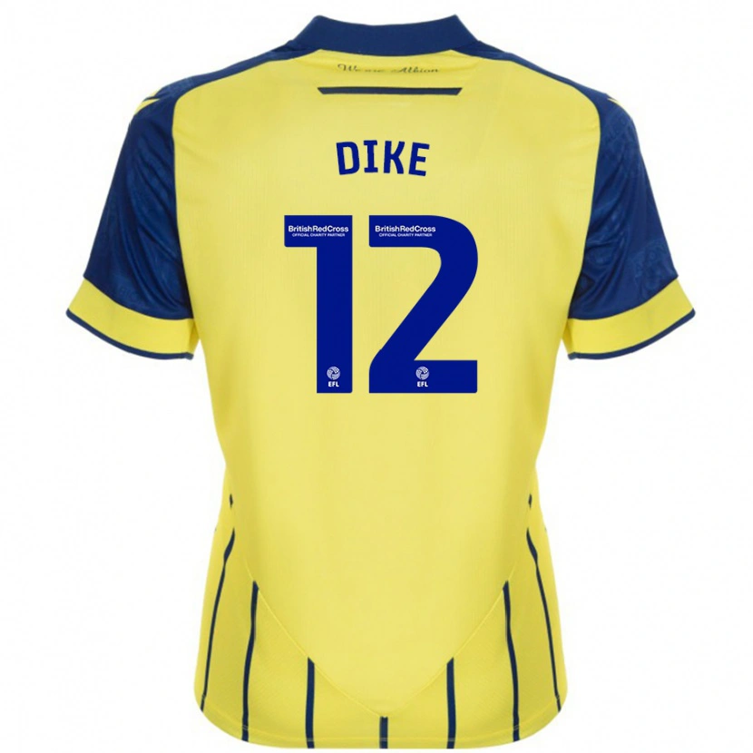 Danxen Damen Daryl Dike #12 Gelb Blau Auswärtstrikot Trikot 2024/25 T-Shirt
