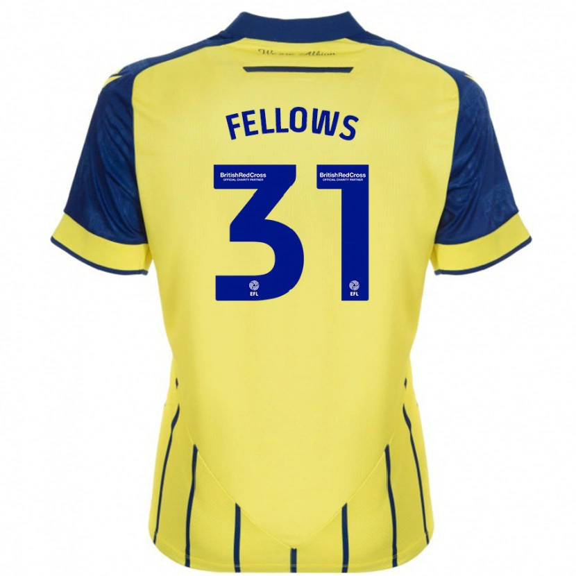 Danxen Damen Tom Fellows #31 Gelb Blau Auswärtstrikot Trikot 2024/25 T-Shirt