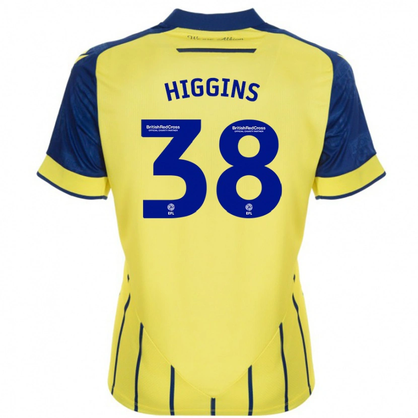 Danxen Damen Akeel Higgins #38 Gelb Blau Auswärtstrikot Trikot 2024/25 T-Shirt