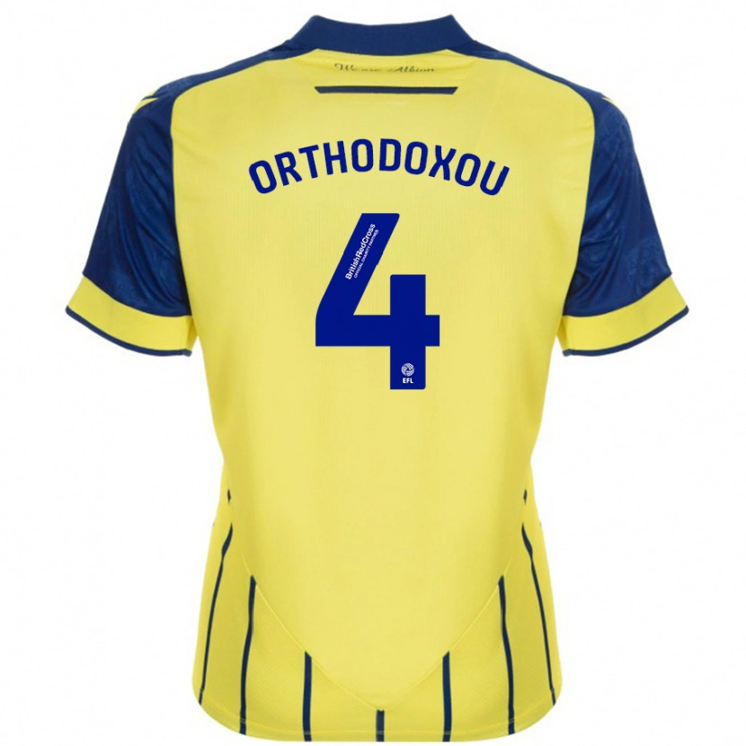 Danxen Damen Francesca Orthodoxou #4 Gelb Blau Auswärtstrikot Trikot 2024/25 T-Shirt