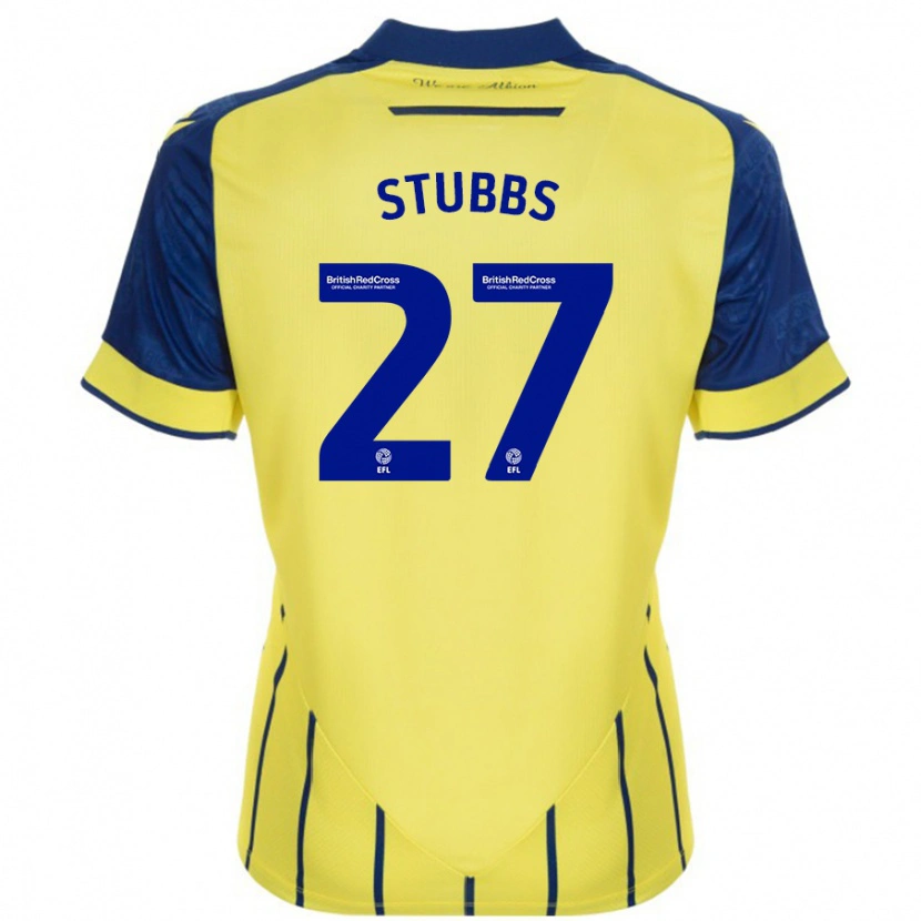 Danxen Damen Olivia Stubbs #27 Gelb Blau Auswärtstrikot Trikot 2024/25 T-Shirt