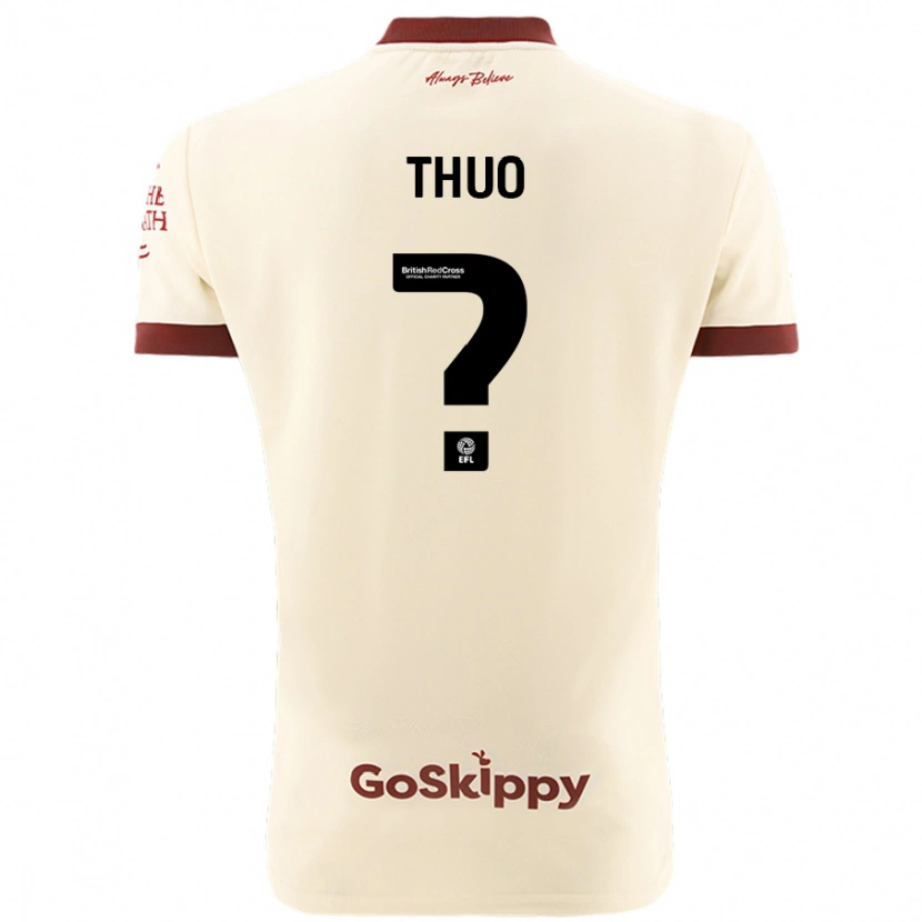 Danxen Damen Mark Thuo #0 Cremeweiß Auswärtstrikot Trikot 2024/25 T-Shirt