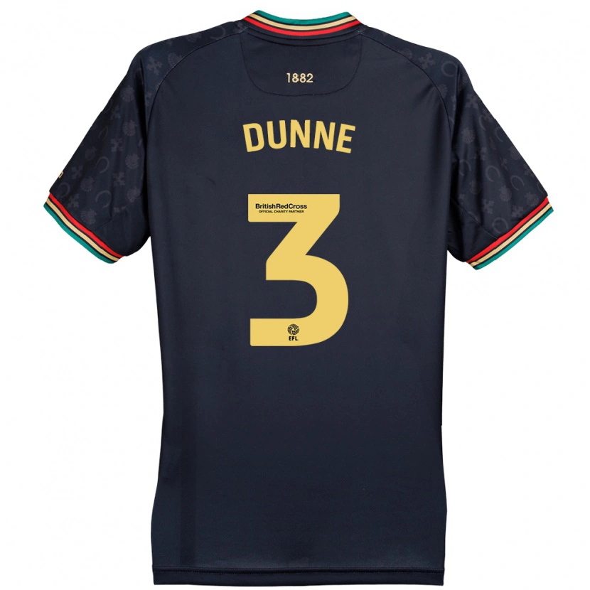 Danxen Damen Jimmy Dunne #3 Dunkelmarineblau Auswärtstrikot Trikot 2024/25 T-Shirt