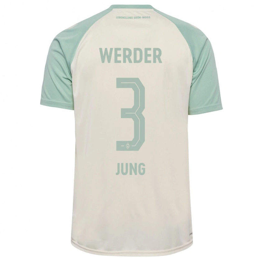 Danxen Damen Anthony Jung #3 Cremeweiß Hellgrün Auswärtstrikot Trikot 2024/25 T-Shirt